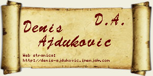 Denis Ajduković vizit kartica